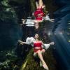 underwater fashion photo shoot in cenote