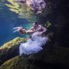 underwater trash the dress photo shoot in cenote