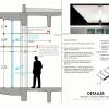 Detalle de Colocación de repisa solar para evitar incidencia solar directa.