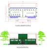 Construcción de módulo de sanitarios para mujeres y hombres.- Elaboración propia en AutoCad.