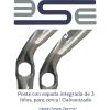 Fabricación de poste con espada integrada de 3 hilos para tubo cerquero, elaborado con acero galvanizado.