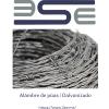 Fabricación de alambre de púas, elaborado con alambre de acero galvanizado.