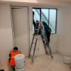 Pintura en cuarto de lavado.