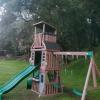 Juego de madera para exterior con columpios kidcraft