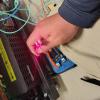 Verificación de transferencia de datos via fibra óptica