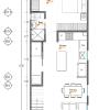 Townhouse Austin. Planta baja de la propuesta conceptual. Documento acreditado a RENOVATIO LLC.