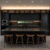 Cocina Carbón. Render del diseño. Francisco Serrano Hess, en colaboración durante su etapa en Gintarini. Propuesta de interiores.